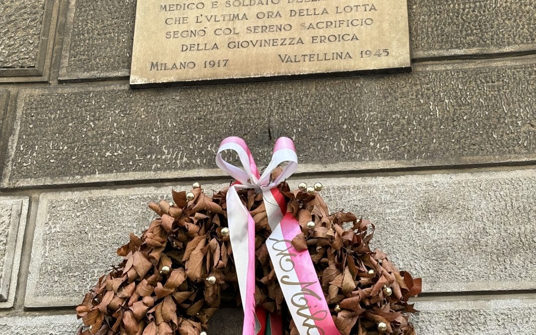 LAPIDE IN MEMORIA DI TIBERIO PANSINI A MILANO