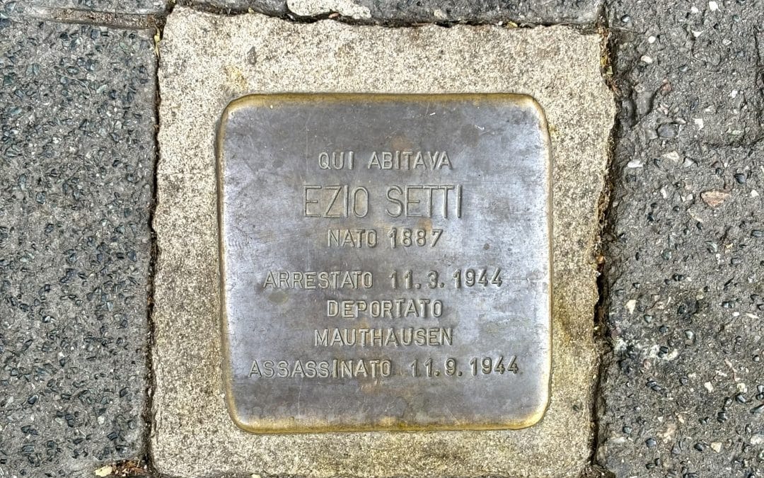 PIETRA D’INCIAMPO IN MEMORIA DI EZIO SETTI A MILANO