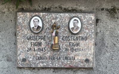 LASTRA IN RICORDO DEI FRATELLI COSTANTINO E GIUSEPPE FIGINI A LECCO