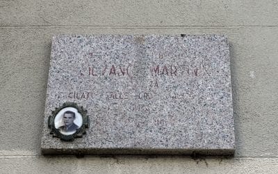 LASTRA IN RICORDO DI SILVANO MARTININI A MILANO