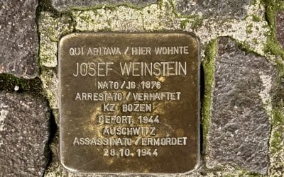 PIETRA D’INCIAMPO IN MEMORIA DI JOSEF WEINSTEIN A BOLZANO