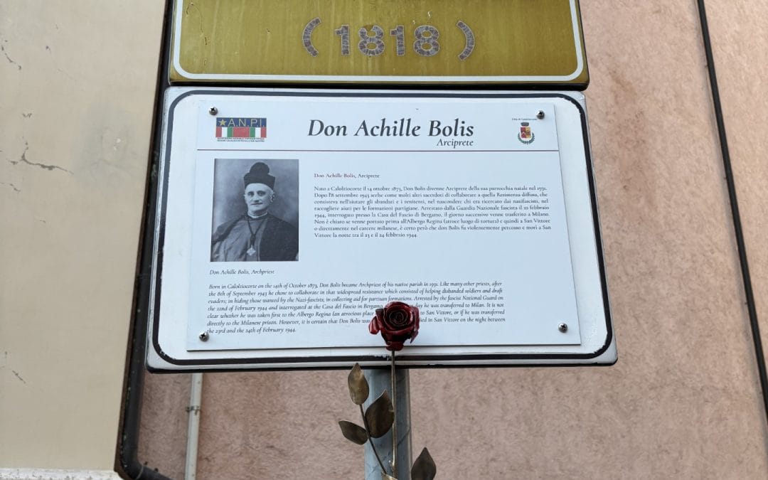 TARGA IN MEMORIA DI DON ACHILLE BOLIS A CALOLZIOCORTE